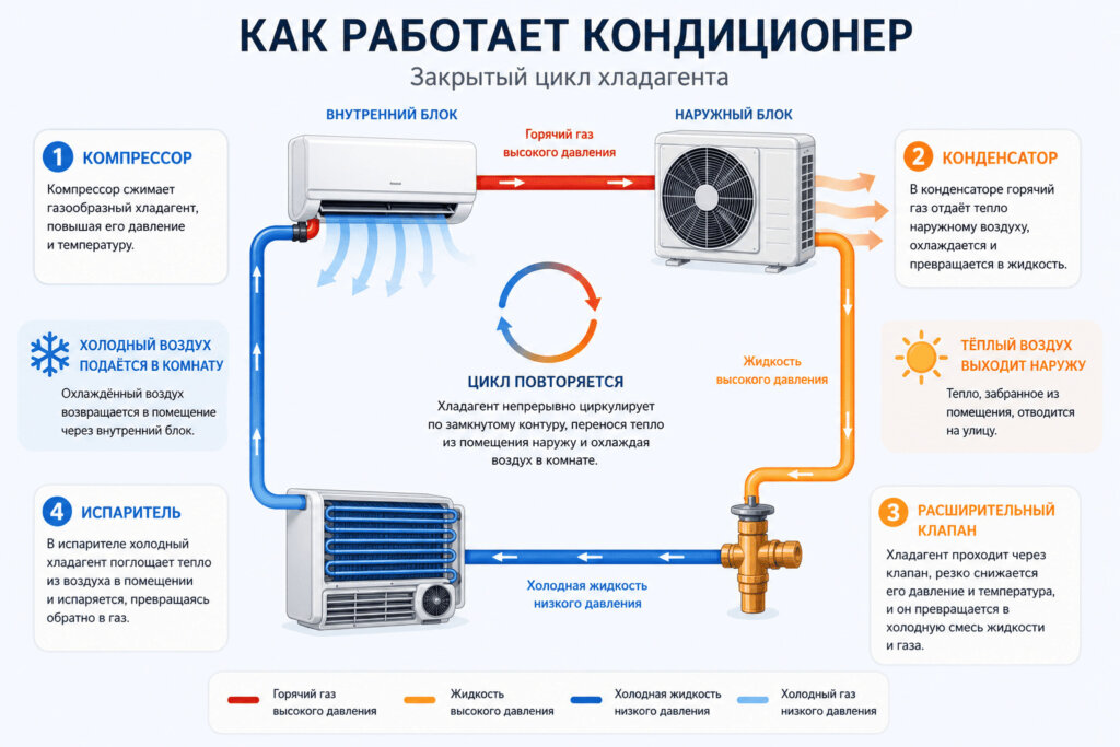 ка работает кондиционер